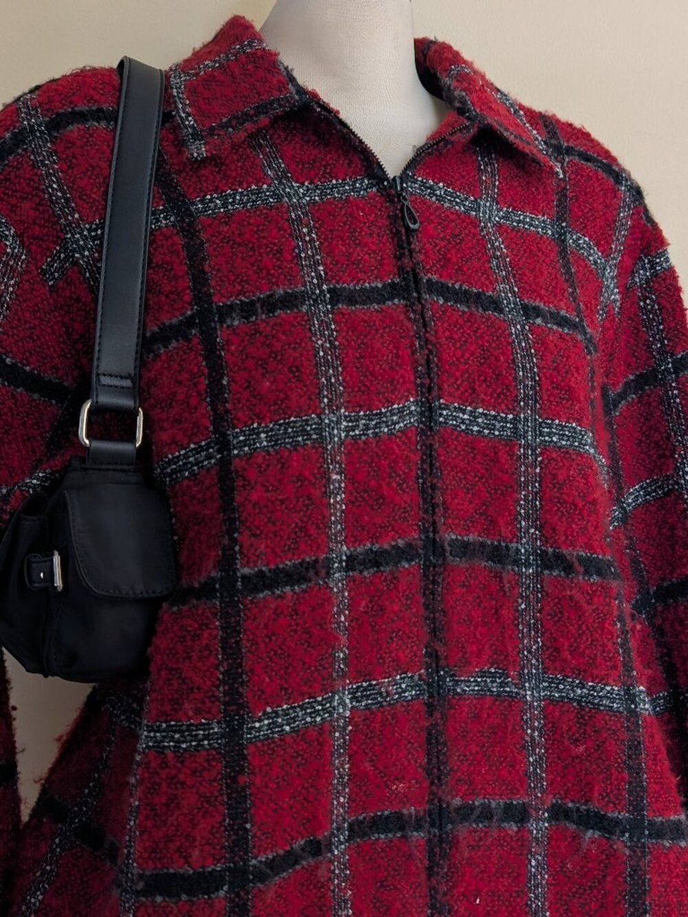 ALFRED DUNNER PLAID PRINT FLANNEL JACKET